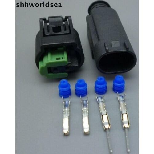 Shhworldsea 2 Pin Female male 968405-1 car Fuel Injector Auto Plug 1-967644-1 Sensor Connector For BWM Porsche Benz