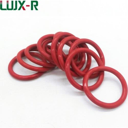 LUJX-R 3mm Oring Seal Red Silicone Gasket VMQ O-Ring Washer OD 36/38/39/41/43/45/46/48mm O Type Ring Sealing Oil Resistance