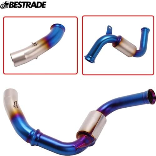 Motorcycle Link Pipe Exhaust System Stainless Steel Silp on 51mm Exhaust Pipe Modified for DUKE 125 250 390 RC390 2017-2020