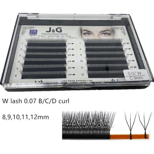 W Shape Eyelash Extensions Double Tip Lashes Eyelash Cilios YY/W Natural Easily Grafting Y Style Volume Lash HAPPYEYELASH