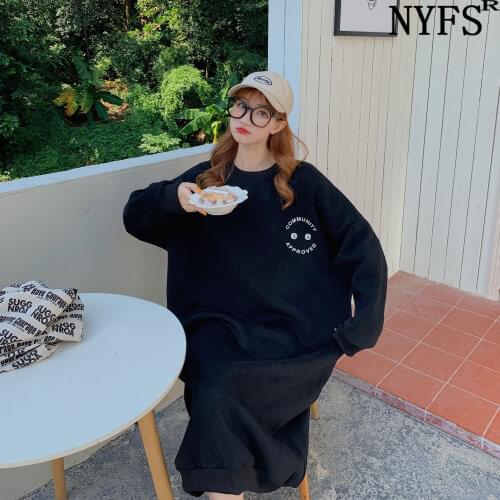 NYFS Summer Dress 2021 Korean New Loose Woman Dress Vestidos Robe Elbise Plaid doll collar Dresses