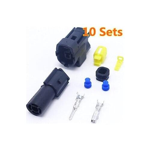 10pcs/lot AMP 1pin Male/Female Cable Automotive Connector Plug New