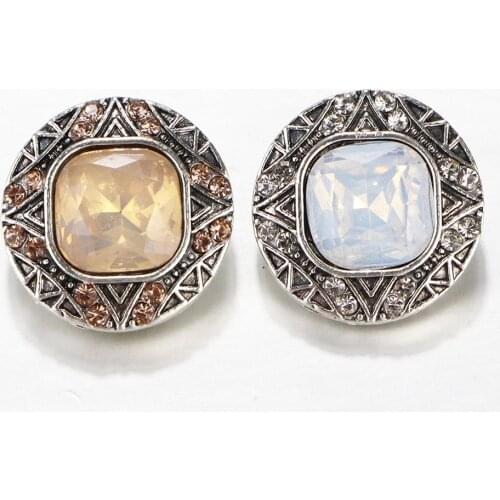 10pcs/lot New Vintage Snap Buttons Jewelry Beads Flower 18mm Metal Snap Buttons Fit 18mm Snap Necklace for Women Jewelry