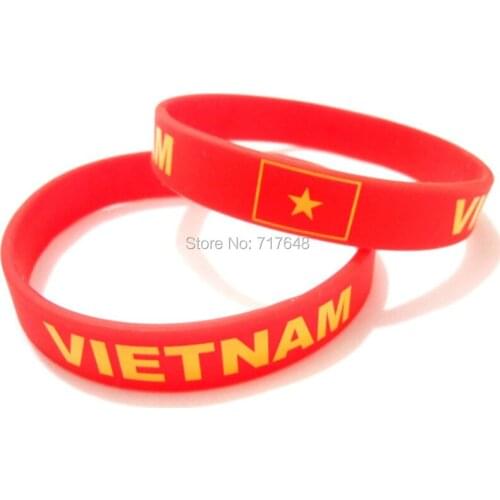 100pcs Vietnam wristband silicone bracelets free shipping by FEDEX
