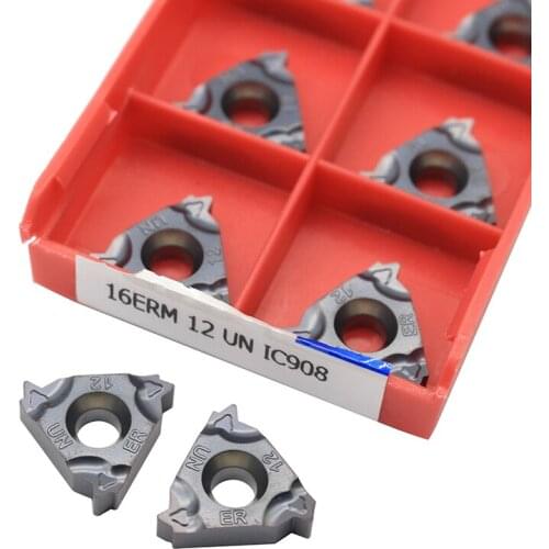 16ERM 12 UN IC908 10pcs Thread Carbide CNC Threaded Carbide Inserts Thread Lathe Turning Blade Tool Tungsten Carbide Insert