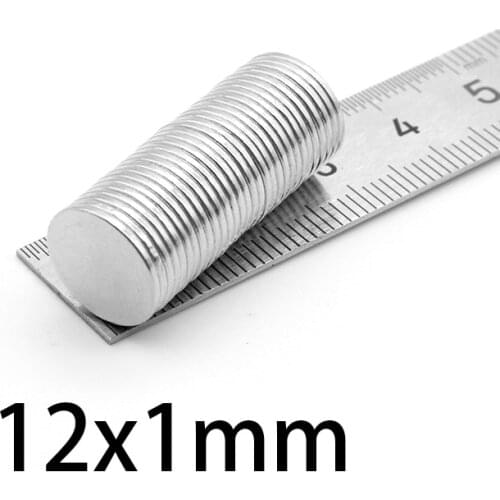 20-500pcs 12x1mm Thin Circular Powerful Magnets 12mmx1mm Neodymium Disc Magnet 12*1mm Permanent NdFeB Magnets 12*1 Small Magnet