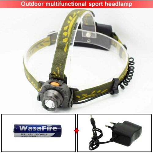IR Infrared Sensor Head Lamp Light Powerful 2000 Lumen R3 LED Headlamp Rechargeable Headlight Forehead Flashlight by 18650 AAA