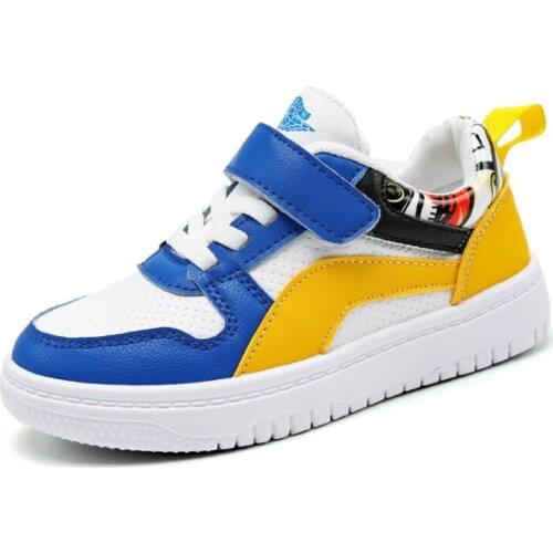2021 Fall Brand Boys Shoes Childrens Leather Waterproof Sport Fashion Girls Comfortable Casual Running White Shoes