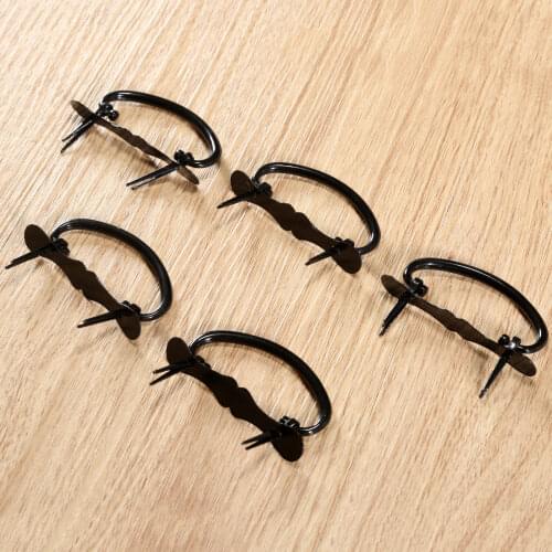 5Pcs Iron Retro Kitchen Cupboard Cabinet Door Handles Dresser Drawer Jewelry Wooden Box Pulls Handle Knobs Furniture Hardware