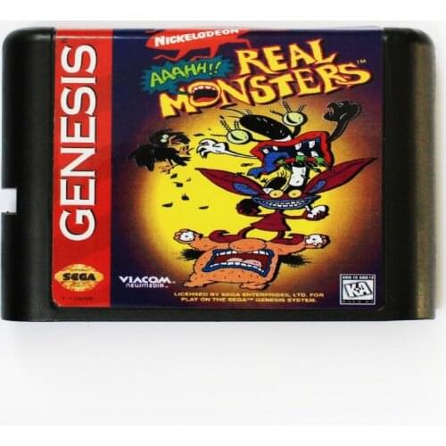 Aaahh! Real Monsters 16 bit MD Game Card For Sega Mega Drive For SEGA Genesis