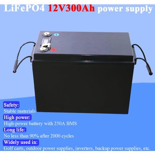 Land Voyager 12V 200Ah 280Ah 300Ah LiFePO4 battery pack with 150A BMS 12.8v battery for E-scooter RV Solar Energy storage system