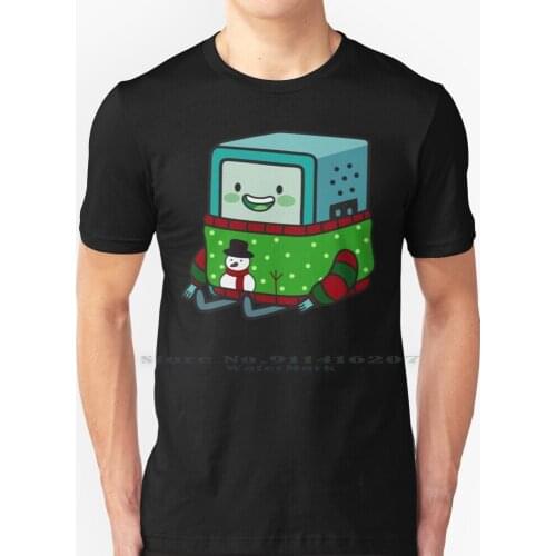 Bmo Xmas T Shirt 100% Pure Cotton Adventure Time Bmo Gameboy Gamer Game Game Life Gamer Gamer Gamer Cute Adventure Time Cartoon