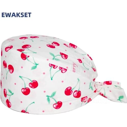 Pure cotton Pet Grooming Scrubs Hats lab work surgicals women Caps Health service work Caps Operator hats nursing cap