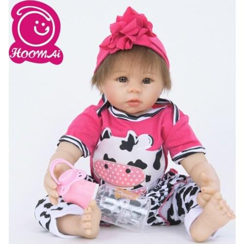 18 Inch Exclusive Bebe Reborn Doll Fashion Soft Silicone Cotton Body Realistic Baby Toy 45CM Cute Doll For Kids Christmas Gifts