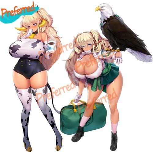 Hot Selling Sexy Anime Girl Motocross Racing Laptop Helmet Trunk Wall Car Sticker Die Cutting