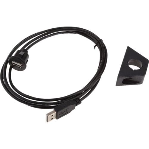 Car Truck Dashboard Flush Mount USB 2.0 Socket Extension Lead Panel Cable 1/2m