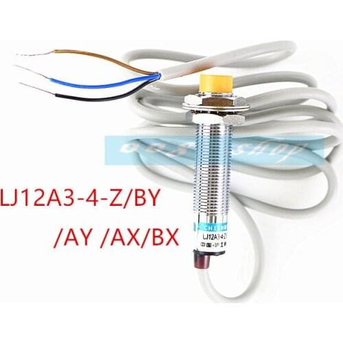12mm LJ12A3-4-Z AY BY AX BX inductive Proximity sensor 3-wire PNP/NPN NO NC DC6~36V 4mm detection distance sensor switch