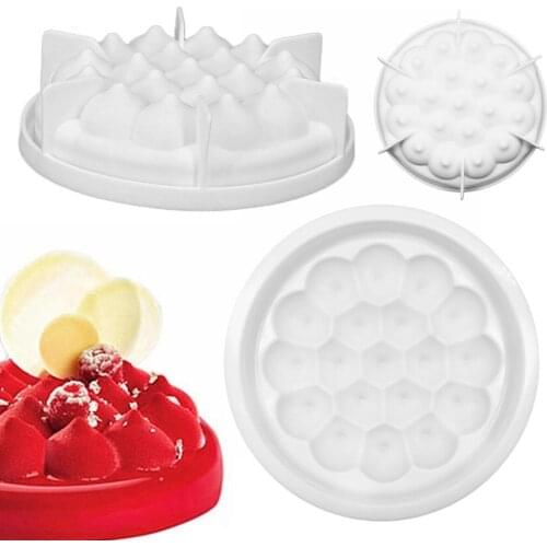JX-LCLYL 3D Silicone Cream Cake Mold Mousse Cheese Baking Pan Chocolate Bakeware Mould