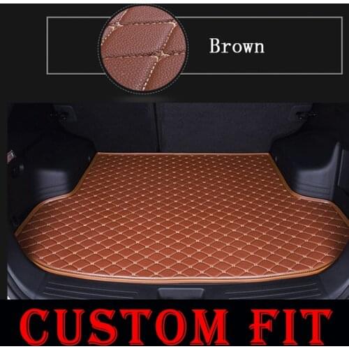 Custom fit car trunk mats for Hyundai Equus Azera Veracruz Grand Santa Fe 2008-2015 2016 2017 car floor rear cargo liner mats
