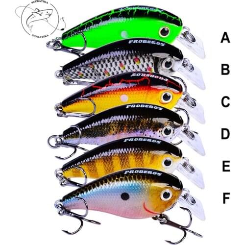 Artificial Crank 56mm/6.1g Freshwater Fishing Lure Hard Bait 3D Eyes Anti-Corrosion Bionic High Quality Plastic Fishing Bait