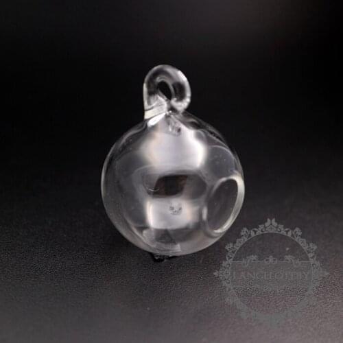 25mm round glass ball vial pendant with 9mm hole for DIY glass dome charm 1800224