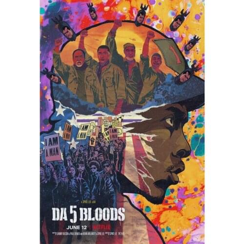 L0102 Da 5 Bloods Movie Silk Fabric Poster Art Decor Indoor Painting Gift