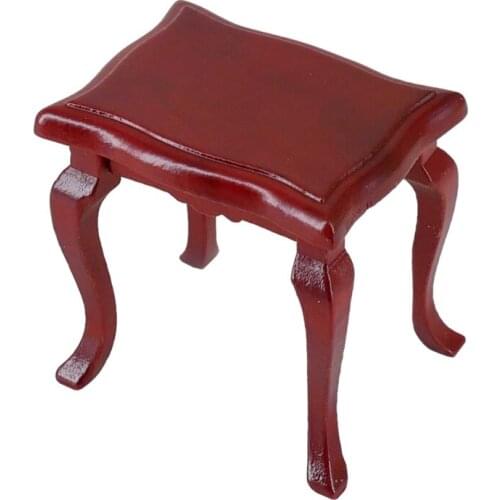 1/12 Mini Dollhouse Miniature Accessories European Stool Model Living Room Furniture Kids Pretend Play Toy