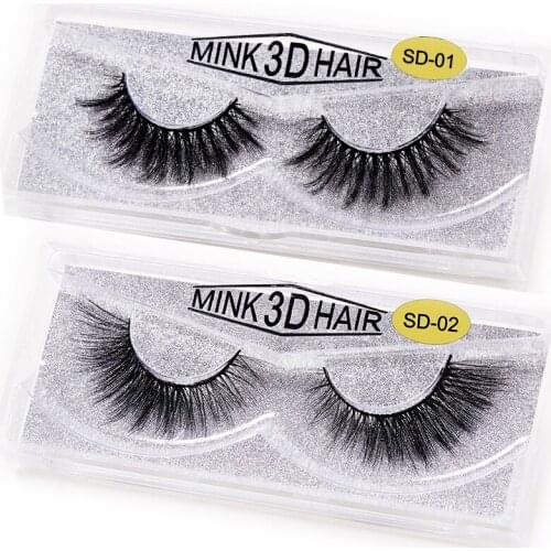 3D Fashion Mink Hair Eyelashes Set Hand Made False Eyelashes Natural Long Lasting Extension Strip Lashes Magnetic Makeup Tools