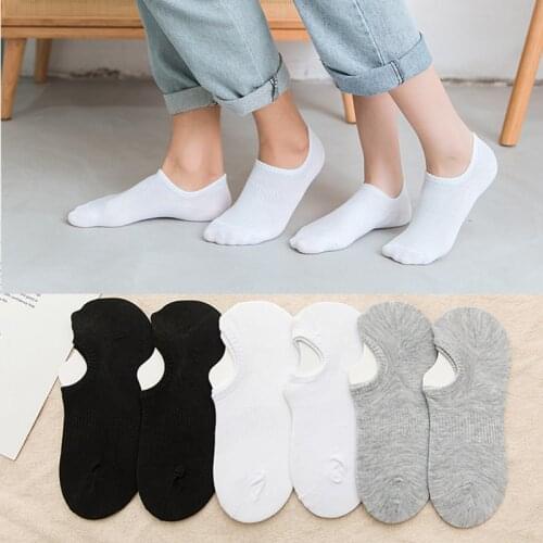 Spring Summer Women Men Couples Cotton Ankle Sport Short Socks Low Cut Invisible Breathable Solid Color Boat Ankle Socks