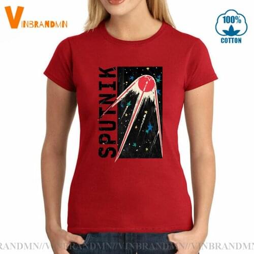 Personalized Russian CCCP Yuri Gagarin T-shirt Custom Retro style Tops Hipster Tee Vintage Sputnik Stars CCCP Women T shirt