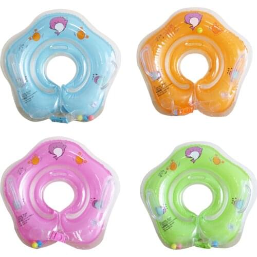 Swimming Baby Accessories Neck Ring Tube Safety Infant Float Circle for Bathing Inflatable Flamingo Inflatable Water