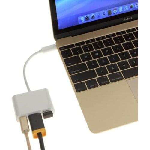 Portable Type C to USB-C HDMI USB 3.0 Converter Adapter Cable 3 in 1 Hub