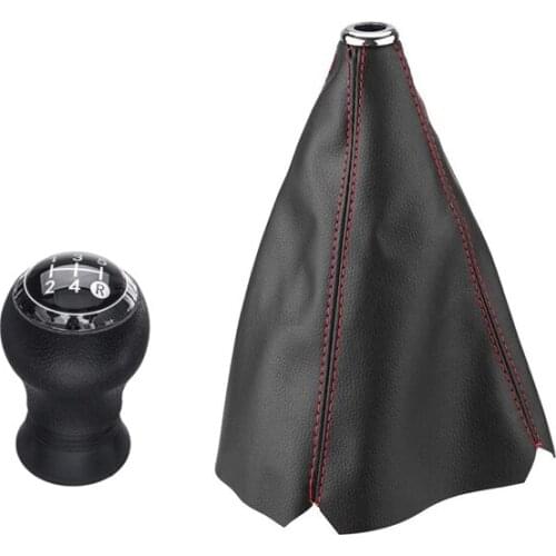 5 Speed Manual Gear Shift Knob Handball With Universal Auto Manual Gear Shift Knob Boot Dust-Cover Gear Gaiter Cover