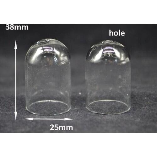 20pieces 38*25mm glass globe with hole bell shape bubble dome glass bottle vial pendant necklace pendant DIY jewelry findings