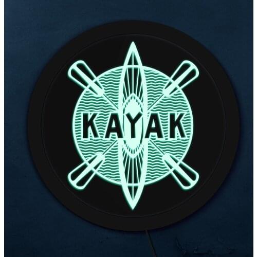 Kayaking LED Neon Sign Kayak Paddle Wall Sign Cool Light Kayak Studio LED Open Sign for Business Displays Kayaker Mancave Gift
