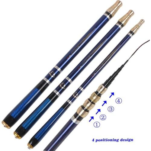 3.6M-6.3M Adjustable Positioning Fishing Rod Telescopic Ultra-Short Carbon Fishing Spinning Ultra Light Hard Stream Rod