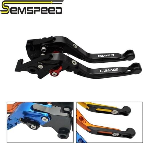 LOGO YZF-R3 For YAMAHA YZF R3 YZFR3 YZF-R3 2015 2016-2019 2020 Motorcycle Accessories CNC Folding Extendable Brake Clutch Levers