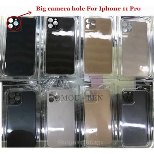 10PCS/LOT AAA Quality With Wide Big Camera Hole Back Cover Housing Glass For Iphone 11 Pro Rear Door Repair