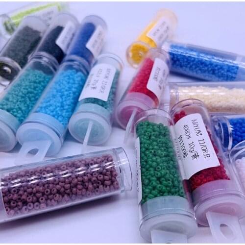 1 Bottle 10g 2mm 11/0 Miyuki Round Seed Beads Ceramic Series Glass Beads Uniform For Europe and America Earring Bracelet DIY