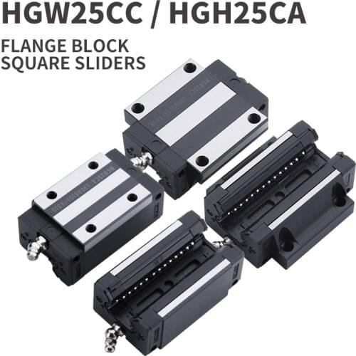 1pcs HGH25CA HGW25CC slider block match use 25mm HIWIN HGR25 linear guide rail HGH25 CA head guide for CNC diy parts