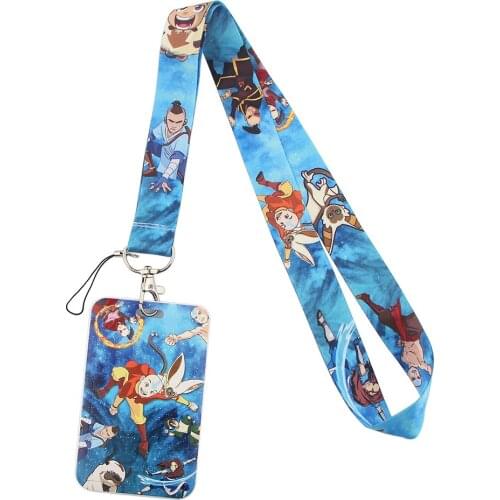 1pc ZF2373 Anime Magic Story Lanyard Card ID Holder Car KeyChain ID Card Pass Gym Phone Badge Kids Key Ring Holder Jewelry