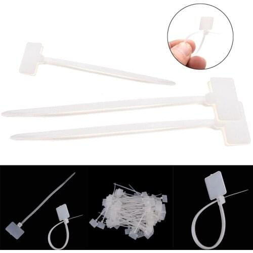 100pcs Self Locking Cable Loop Ties Muti-purpose Nylon Tie Tags Self-Locking Network Cable Zip Trim Wrap Loop Wire Straps Label