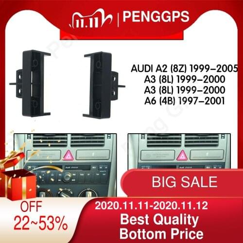 11-005 Car 1 DIN Fascia Panel Plate Frame For AUDI A2, A3, A4, A6 Seat Exeo Stereo Dash CD Trim Installation Frame Kit