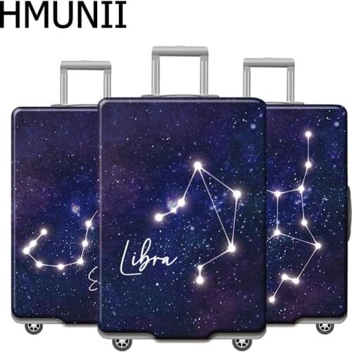 Twelve Constellations Pattern Suitcase Protective Cover,Libra Travel Dust Cover For 18-32 Inches Luggage Travel Accessories