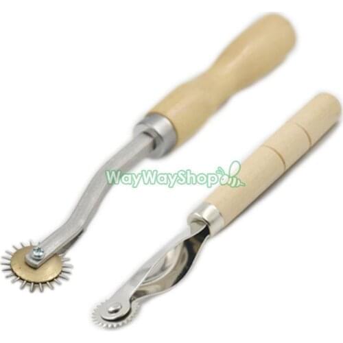 2.5mm 4mm Leather DIY Craft Tool Spacer Sewing Roulette Stitch Wheels Overstitch