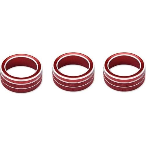 3 Pcs AC Air Conditioning Knob Cover for Honda 10Th Accord 2018 2019 Air Conditioner Button Decoration Ring Cover