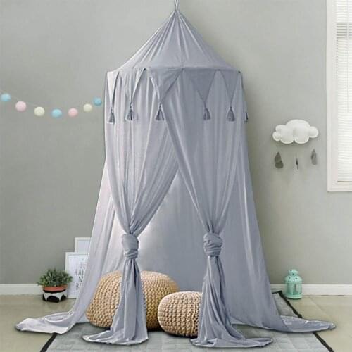 Battilo Bed Canopy Lace Mosquito Net Round Dome Netting Curtains Play Tent Bedding for Kids