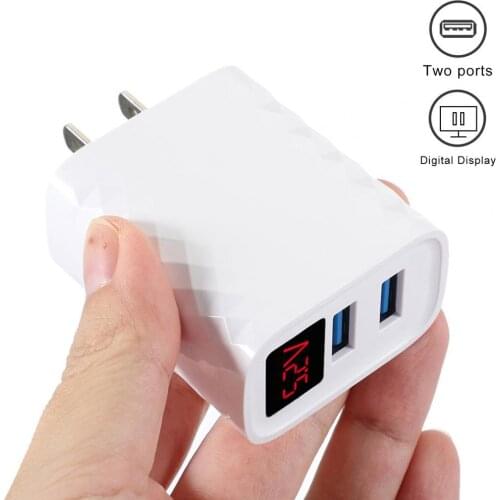 2 USB Ports QC3.0 3A 28W Smart Travel Fast Charging Mobile Phone Quick Charger Adapter EU/US Plug For iPhone Samsung Huawei