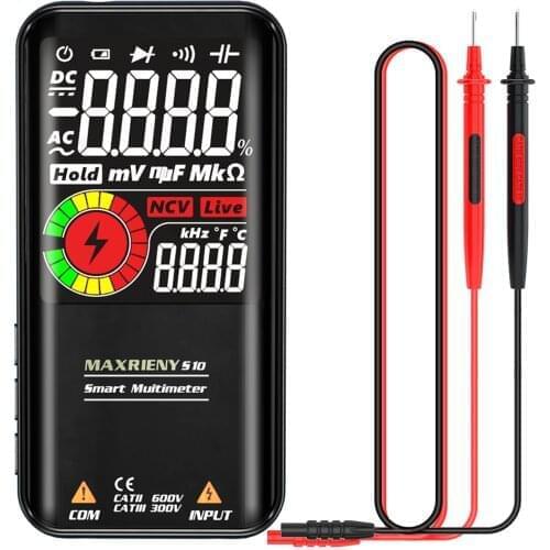 MAXRIENY 3.3" Digital Multimeter Auto Ranging AC/DC Voltage Meter Resistance Capacitance Volt Ohm Tester Multitester Multimetro