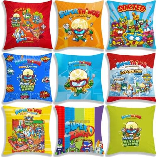 Kids Superthings Power Machines Pillow Case 45cm No Pillow Insert Children SuperZings Series 7 Pillow Cover Cartoon Decorations